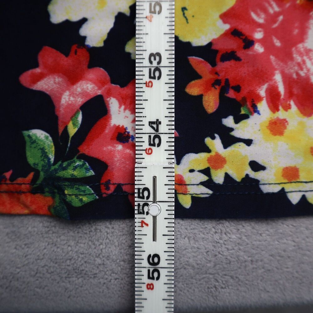 Wanna B Dress Womens L Multicolor Short Sleeve Floral Print Maxi Pullover - Picture 6 of 16